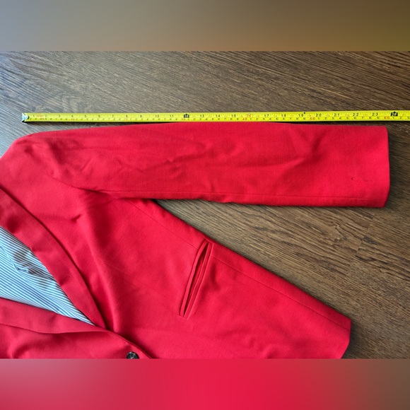 J. Crew Red Parke Wool Blazer - Size 4 - Picture 9 of 11